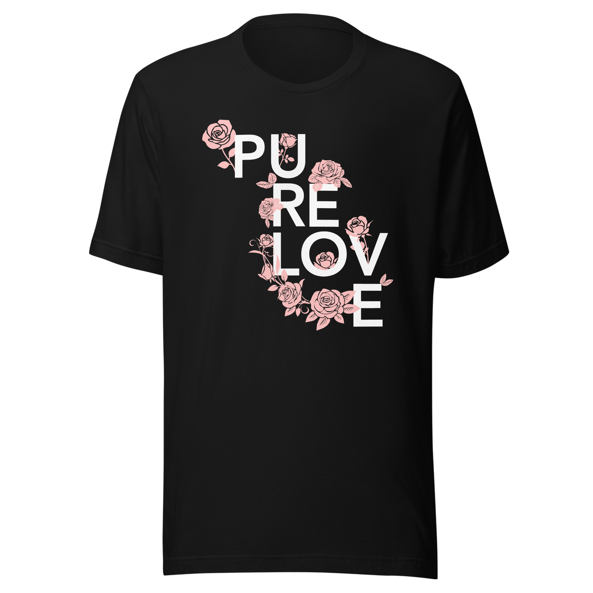 T-SHIRT PURE LOVE STRASS - PRETO, Atacado Tshirt