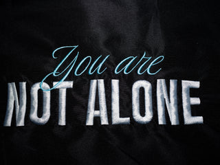 Not Alone Embroidery Tee - Black